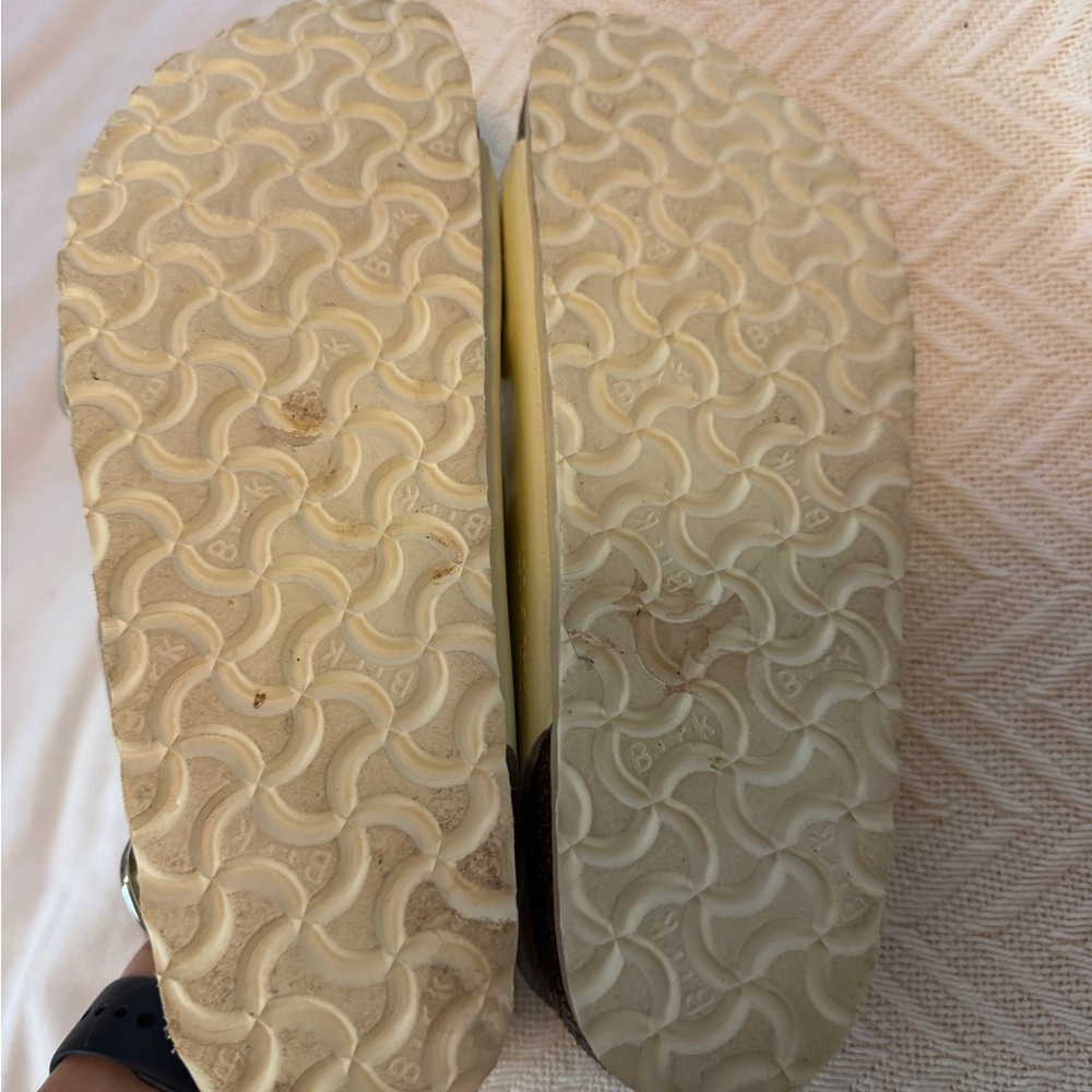 Birkenstock Milano Big Buckle Cream Sandals with Silver Size 40 - Picture 10 of 12